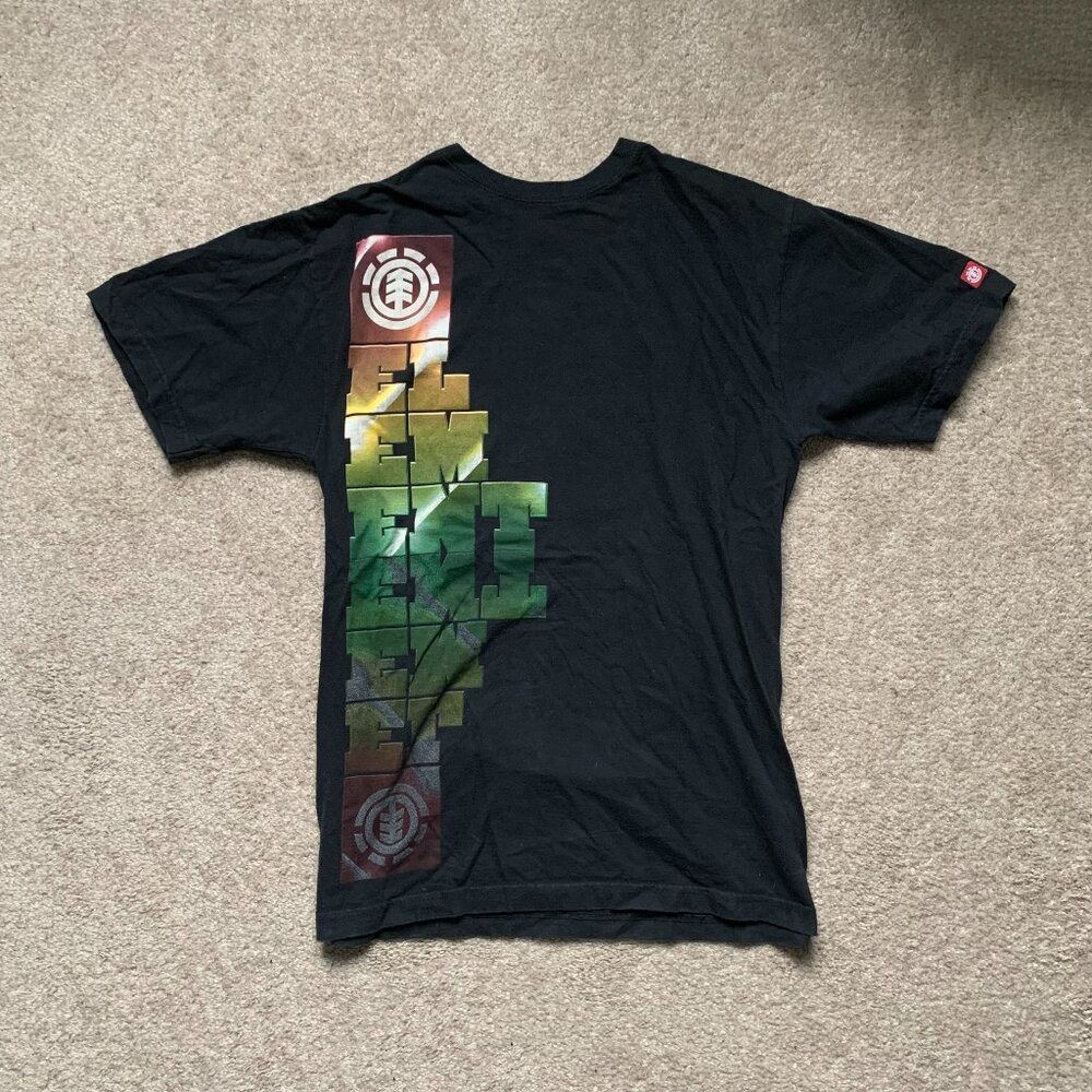 Y2K Element Skate Emo Style Black Tee